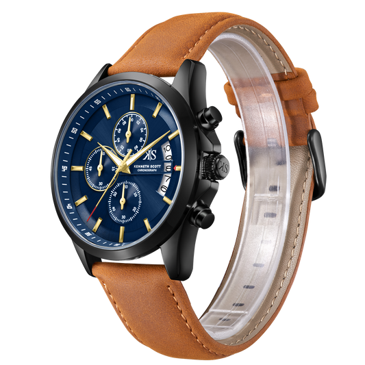 Color_Blue +Brown Leather