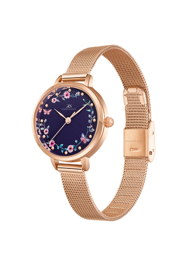 Color_Navy Blue + Rose Gold