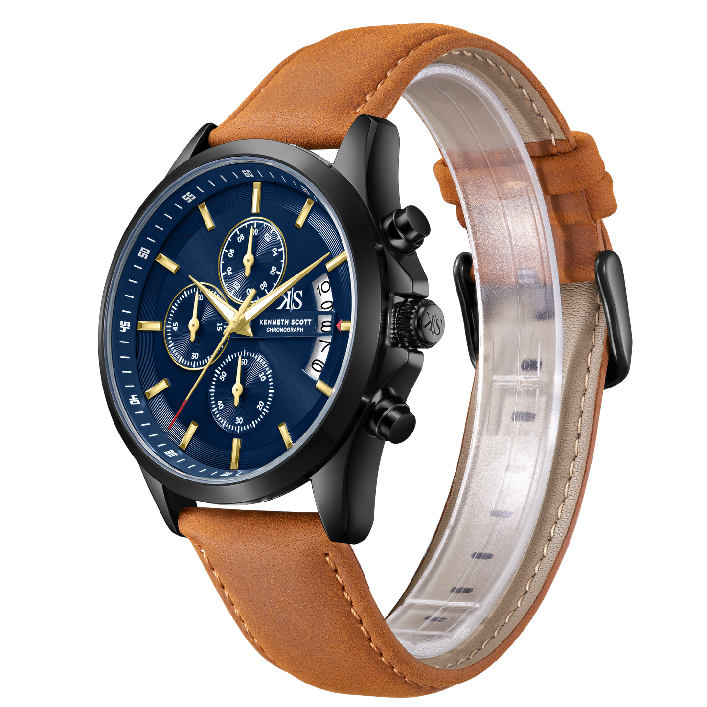 Color_Blue +Brown Leather