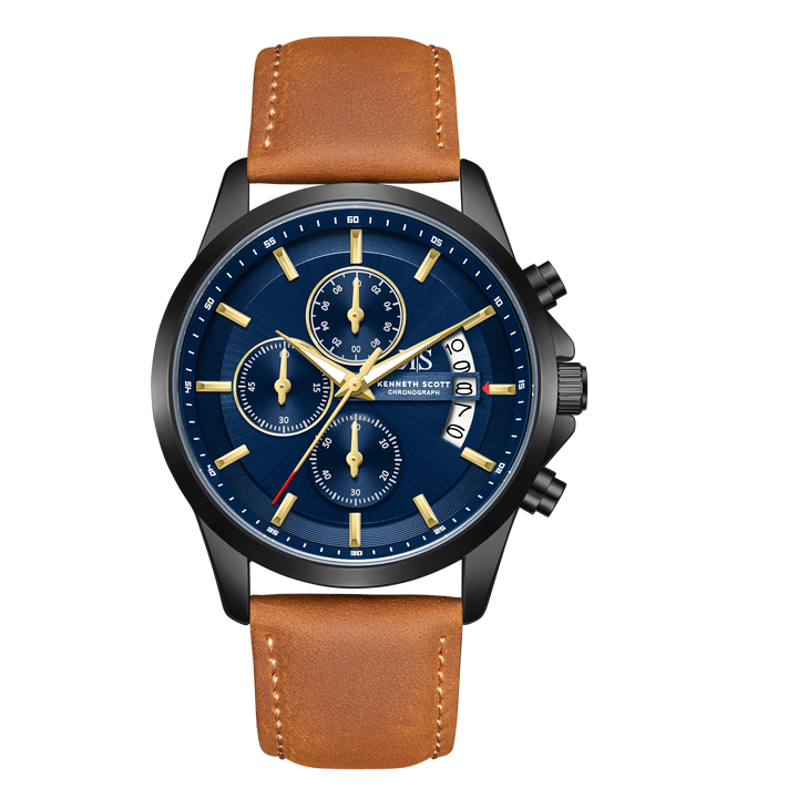 Color_Blue +Brown Leather